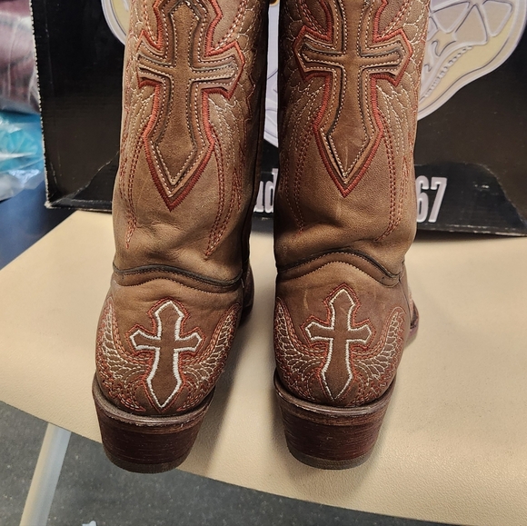 Cross Pecos Bill "Rodeo Line-dance" Leather Western boots Sz 9 - Picture 7 of 9